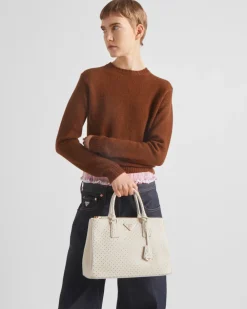 Mujer Prada PRADA GALLERIA|BOLSOS CON ASA SUPERIOR^Bolso Grande Galleria De Piel Con Tachuelas