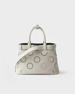 Mujer Prada PRADA BUCKLE|BOLSOS CON ASA SUPERIOR^Bolso Mediano De Piel Buckle Con Apliques