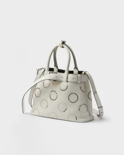 Mujer Prada PRADA BUCKLE|BOLSOS CON ASA SUPERIOR^Bolso Mediano De Piel Buckle Con Apliques