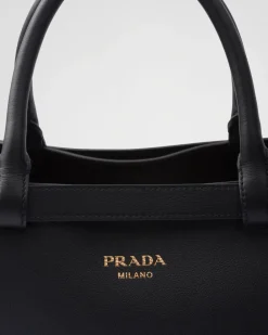 Mujer Prada PRADA BUCKLE|BOLSOS CON ASA SUPERIOR^Bolso Mediano De Piel Buckle Con Cinturón Doble