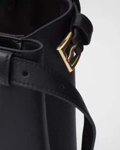 Mujer Prada PRADA BUCKLE|BOLSOS CON ASA SUPERIOR^Bolso Mediano De Piel Buckle Con Cinturón Doble