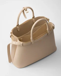 Prada PRADA BUCKLE^Bolso Mediano De Piel Buckle Con Cinturón Doble