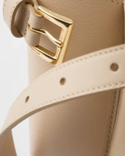 Prada PRADA BUCKLE^Bolso Mediano De Piel Buckle Con Cinturón Doble