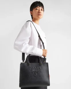 Mujer Prada BOLSOS GRANDES|BOLSOS GRANDES^Bolso Mediano De Piel Saffiano