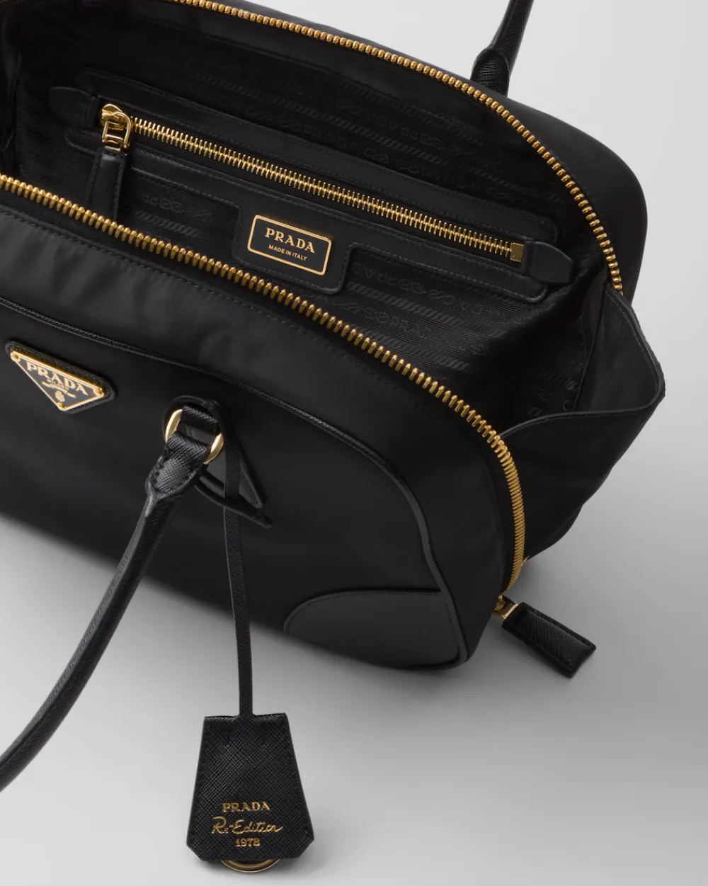 Mujer Prada COLECCIÓN FEMENINA|BOLSOS CON ASA SUPERIOR^Bolso Mediano De Re-nylon Y Piel Saffiano Con Dos Asas Re-edition 1978