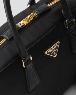 Mujer Prada COLECCIÓN FEMENINA|BOLSOS CON ASA SUPERIOR^Bolso Mediano De Re-nylon Y Piel Saffiano Con Dos Asas Re-edition 1978