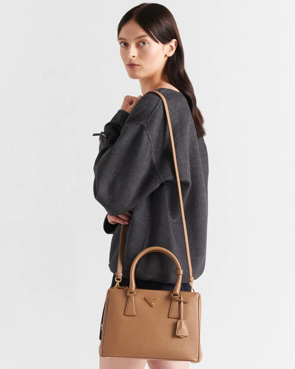 Mujer Prada PRADA GALLERIA|BOLSOS CON ASA SUPERIOR^Bolso Mediano Galleria De Piel Saffiano
