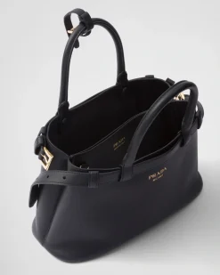 Mujer Prada PRADA BUCKLE|BOLSOS CON ASA SUPERIOR^Bolso Pequeño De Piel Buckle Con Doble Cinturón