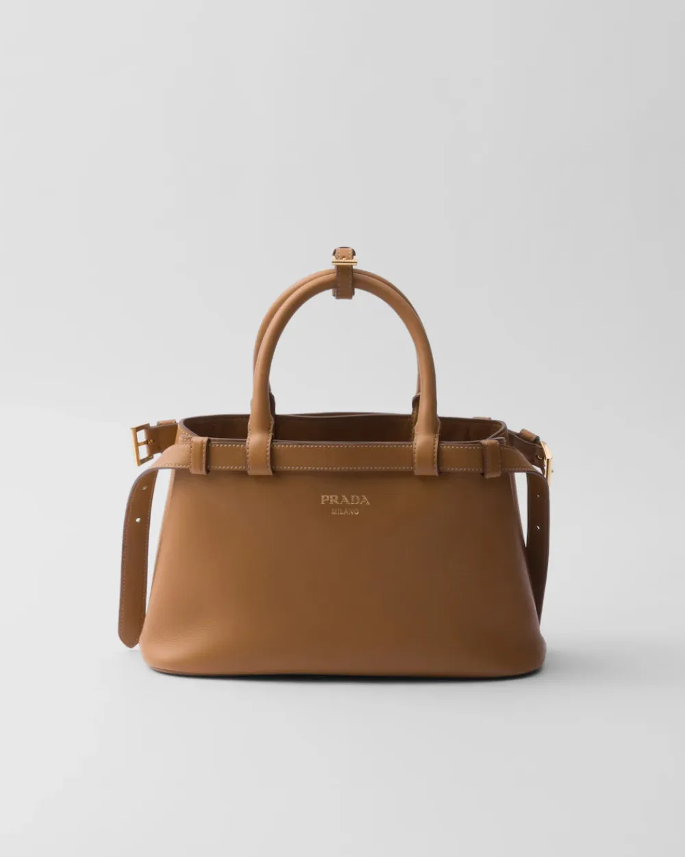 Mujer Prada PRADA BUCKLE|BOLSOS CON ASA SUPERIOR^Bolso Pequeño De Piel Buckle Con Doble Cinturón