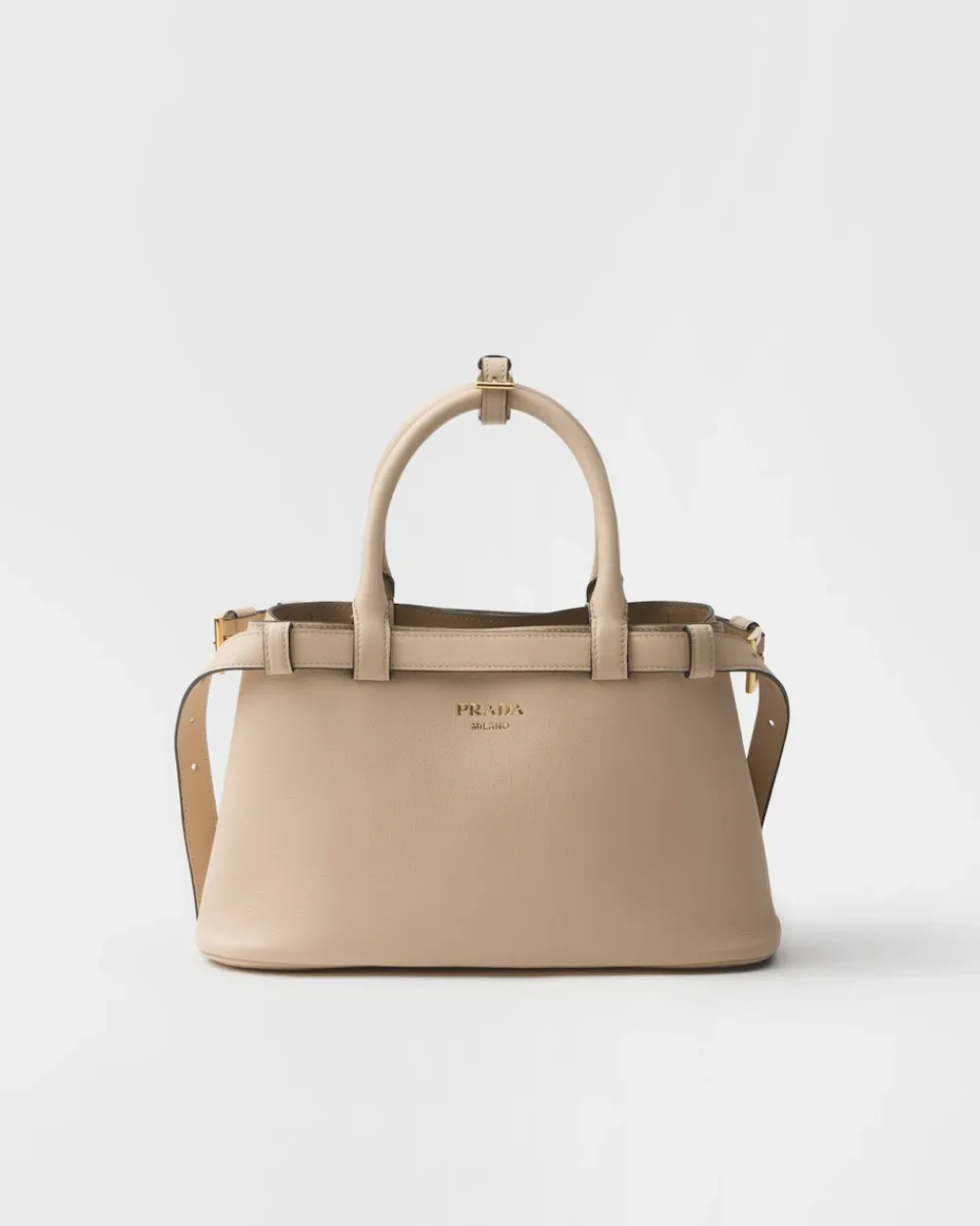 Prada PRADA BUCKLE^Bolso Pequeño De Piel Buckle Con Doble Cinturón