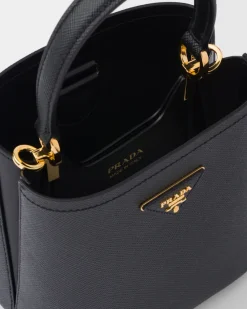 Mujer Prada BOLSOS CON ASA SUPERIOR|BOLSOS CON ASA SUPERIOR^Bolso Pequeño De Piel Saffiano Panier