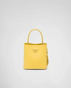 Mujer Prada BOLSOS CON ASA SUPERIOR|BOLSOS CON ASA SUPERIOR^Bolso Pequeño De Piel Saffiano Panier