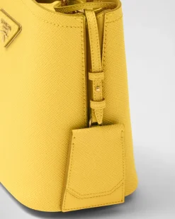 Mujer Prada BOLSOS CON ASA SUPERIOR|BOLSOS CON ASA SUPERIOR^Bolso Pequeño De Piel Saffiano Panier