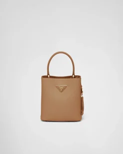 Mujer Prada BOLSOS CON ASA SUPERIOR|BOLSOS CON ASA SUPERIOR^Bolso Pequeño De Piel Saffiano Panier