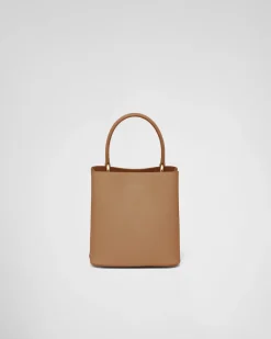 Mujer Prada BOLSOS CON ASA SUPERIOR|BOLSOS CON ASA SUPERIOR^Bolso Pequeño De Piel Saffiano Panier
