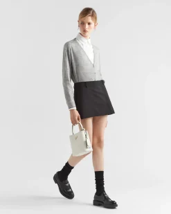 Mujer Prada BOLSOS CON ASA SUPERIOR|BOLSOS CON ASA SUPERIOR^Bolso Pequeño De Piel Saffiano Panier