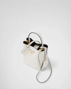 Mujer Prada BOLSOS CON ASA SUPERIOR|BOLSOS CON ASA SUPERIOR^Bolso Pequeño De Piel Saffiano Panier