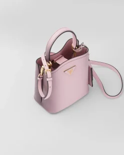 Mujer Prada BOLSOS CON ASA SUPERIOR|BOLSOS CON ASA SUPERIOR^Bolso Pequeño De Piel Saffiano Panier