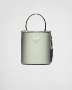 Mujer Prada BOLSOS CON ASA SUPERIOR|BOLSOS CON ASA SUPERIOR^Bolso Pequeño De Piel Saffiano Panier
