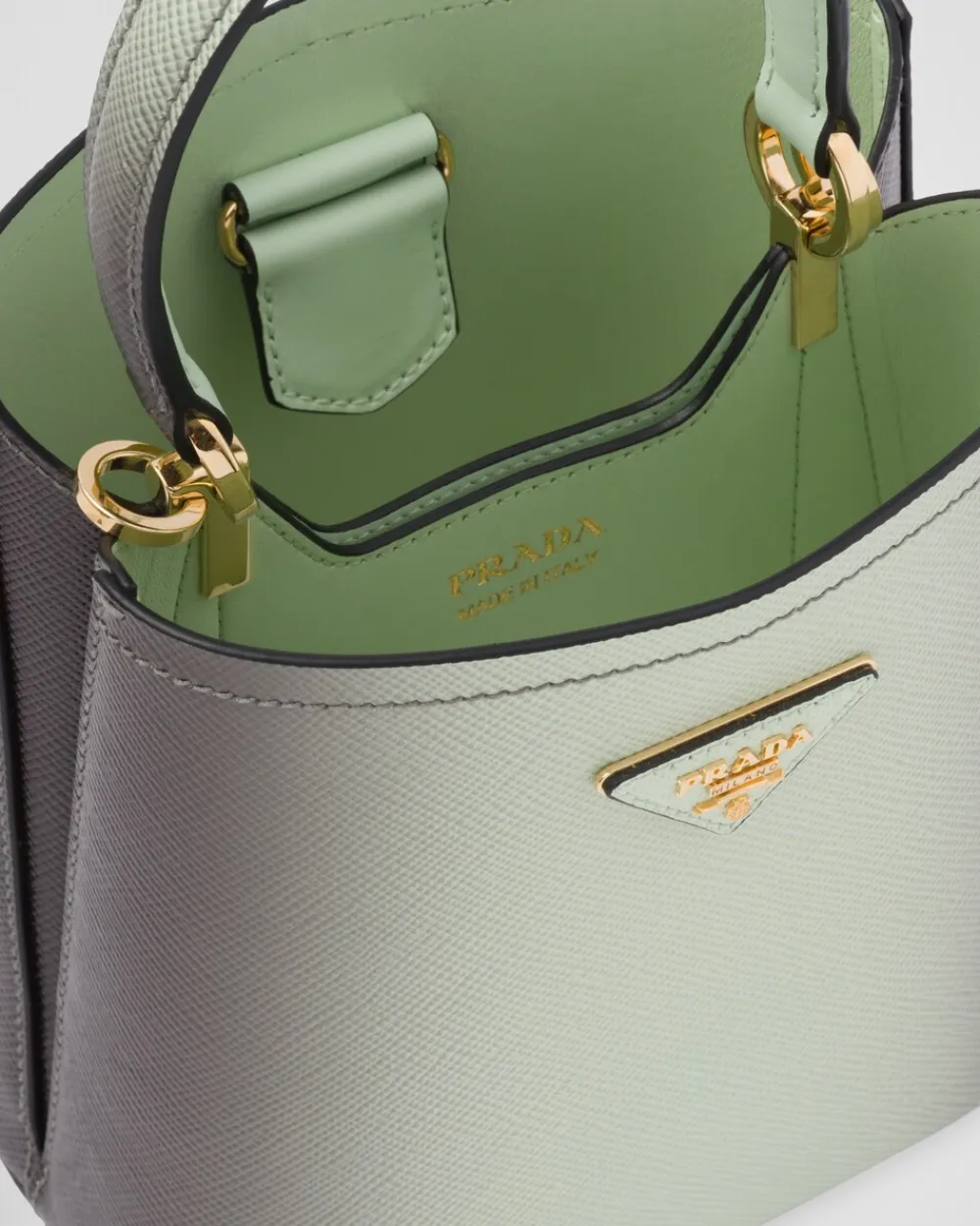 Mujer Prada BOLSOS CON ASA SUPERIOR|BOLSOS CON ASA SUPERIOR^Bolso Pequeño De Piel Saffiano Panier