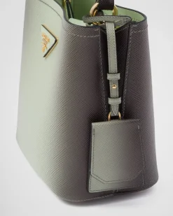 Mujer Prada BOLSOS CON ASA SUPERIOR|BOLSOS CON ASA SUPERIOR^Bolso Pequeño De Piel Saffiano Panier