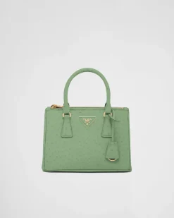 Prada PRADA GALLERIA^Bolso Pequeño Galleria De Piel De Avestruz