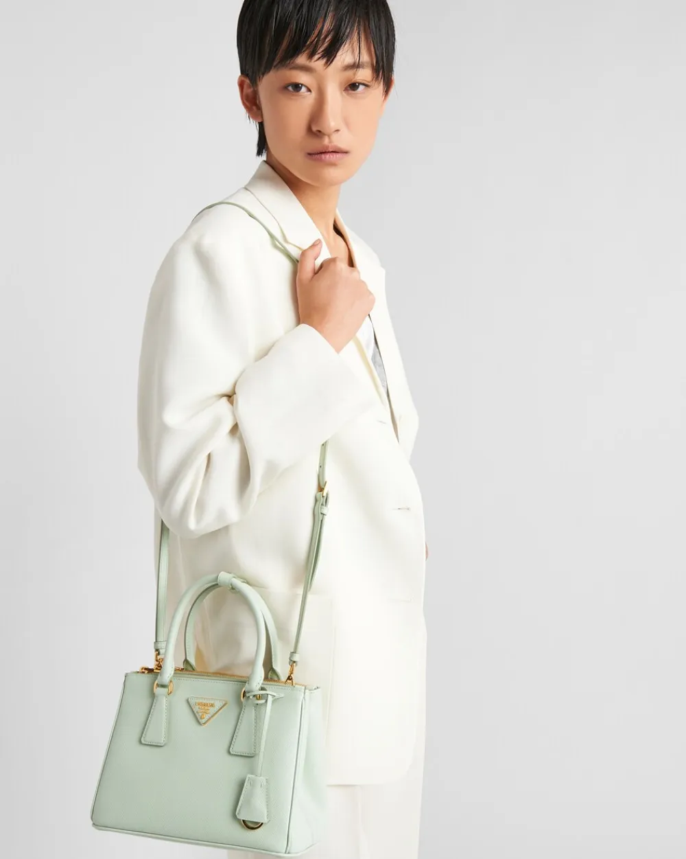 Mujer Prada PRADA GALLERIA|BOLSOS CON ASA SUPERIOR^Bolso Pequeño Galleria De Piel Saffiano