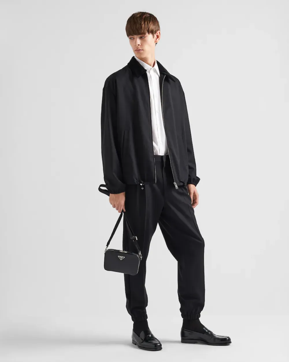 Hombre Prada BOLSOS MENSAJEROS^Bolso Brique De Piel Saffiano