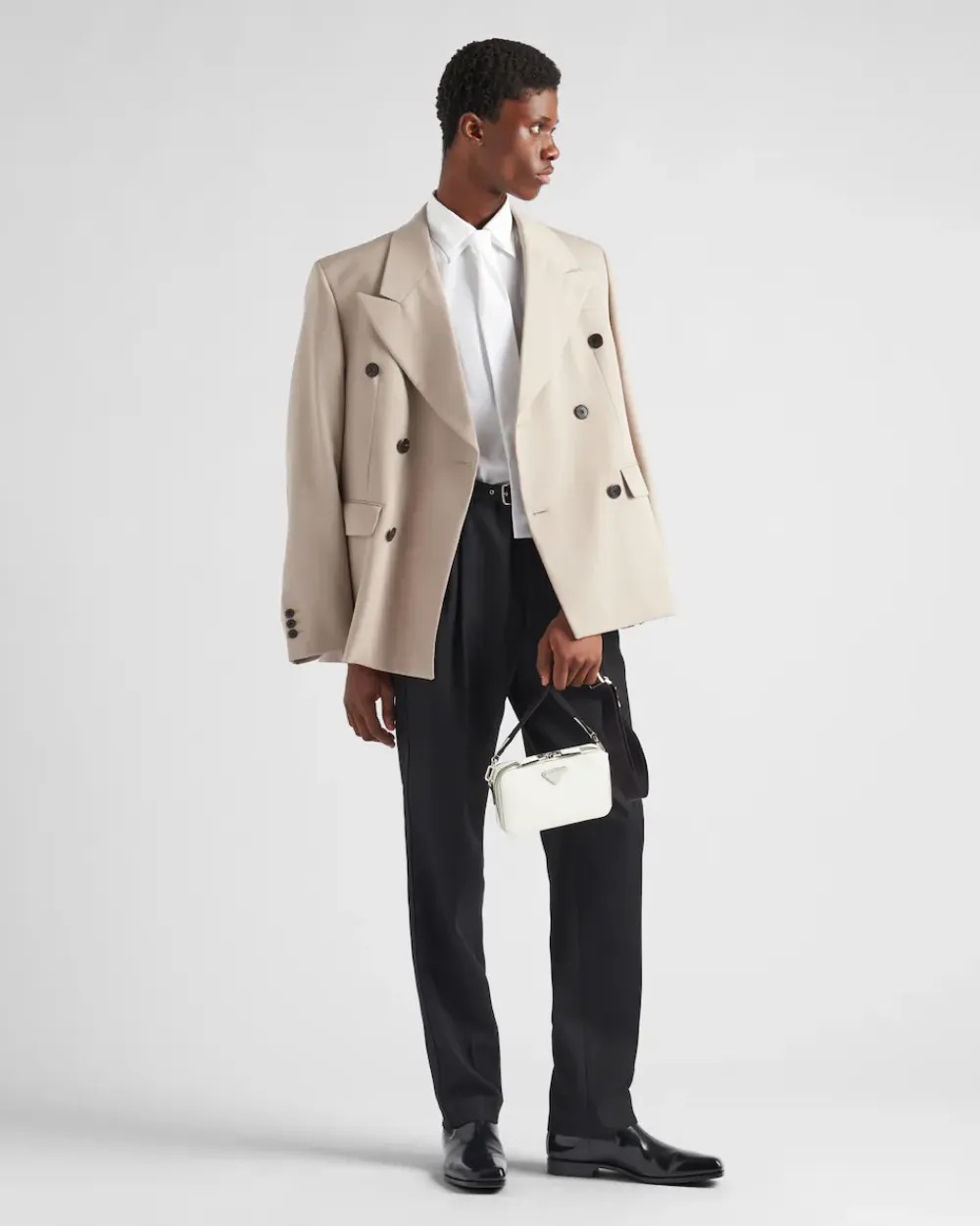 Hombre Prada BOLSOS MENSAJEROS^Bolso Brique De Piel Saffiano