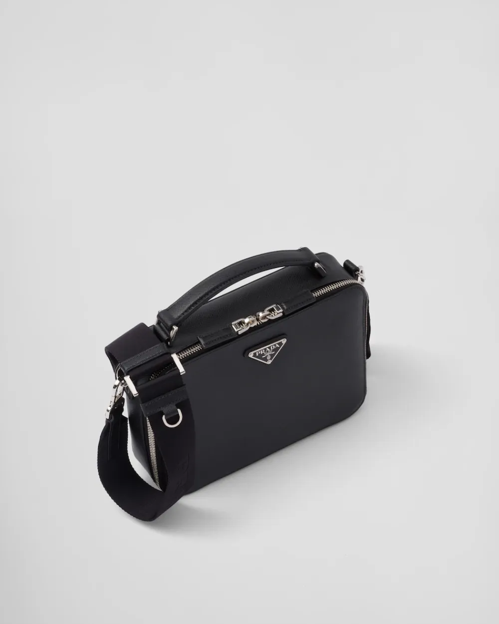 Hombre Prada BOLSOS MENSAJEROS^Bolso Brique De Piel Saffiano