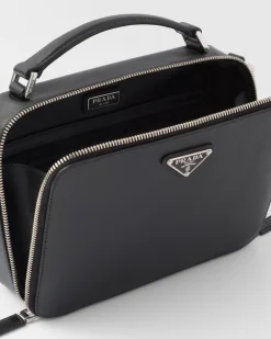 Hombre Prada BOLSOS MENSAJEROS^Bolso Brique De Piel Saffiano