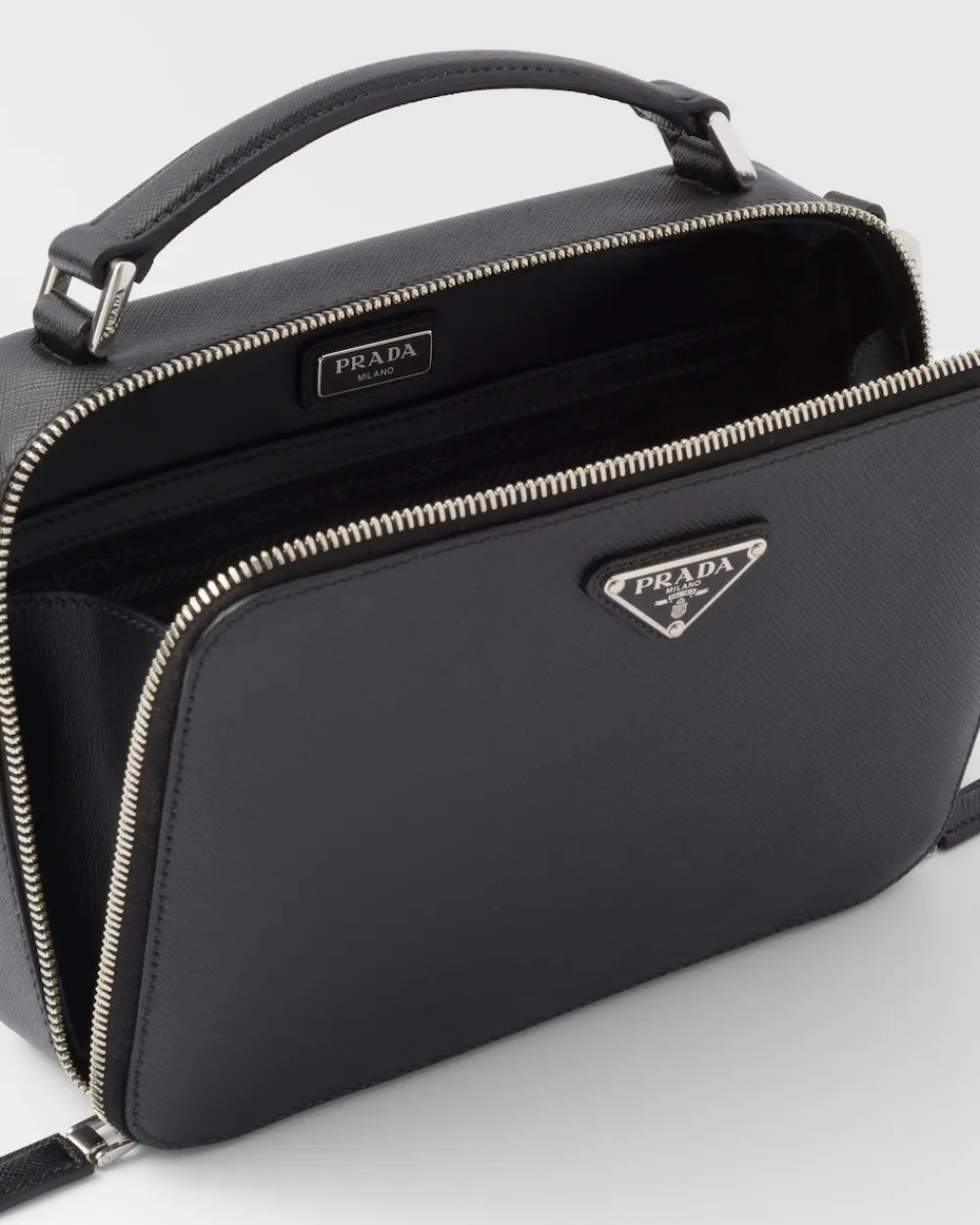 Hombre Prada BOLSOS MENSAJEROS^Bolso Brique De Piel Saffiano