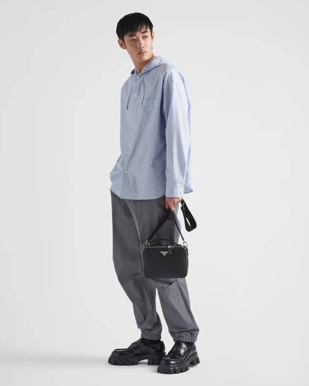 Hombre Prada BOLSOS MENSAJEROS^Bolso Brique De Piel Saffiano