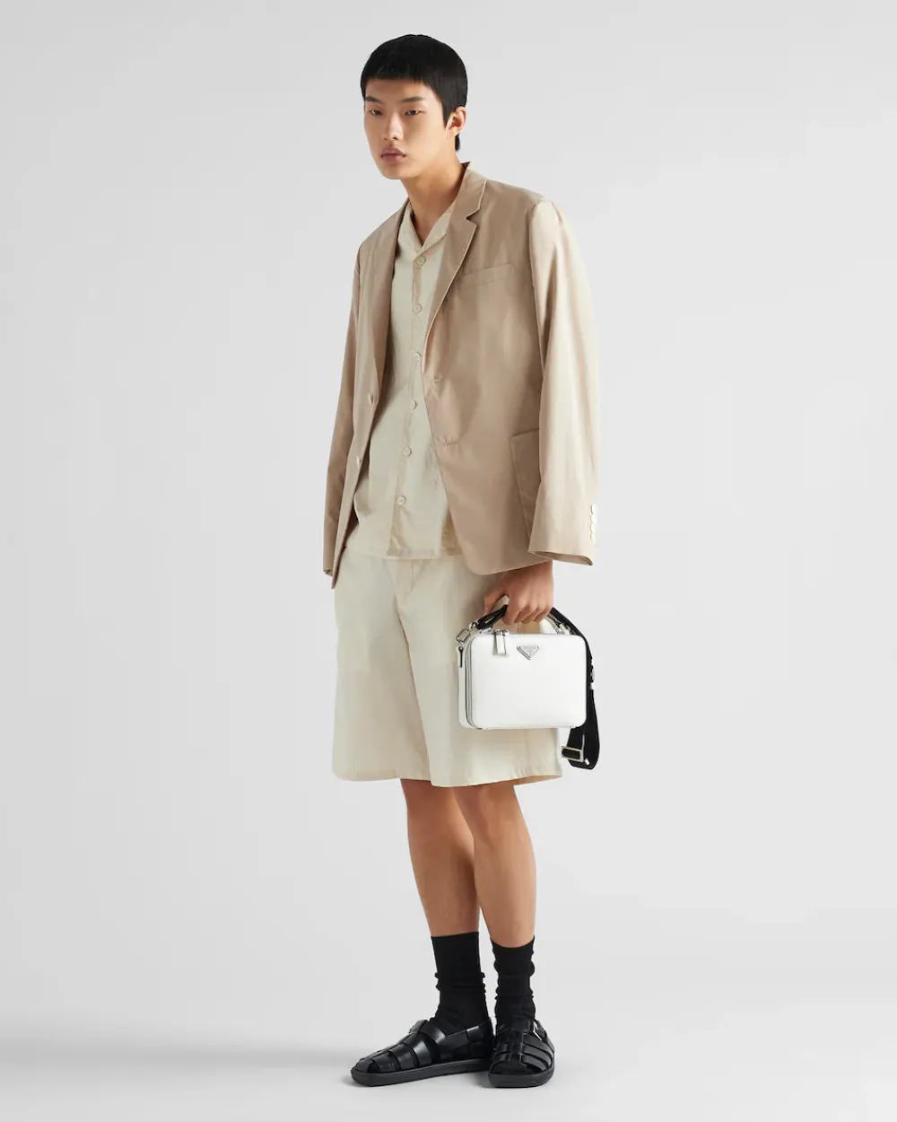 Hombre Prada BOLSOS MENSAJEROS^Bolso Brique De Piel Saffiano