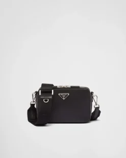 Hombre Prada BOLSOS MENSAJEROS^Bolso Brique De Piel Saffiano