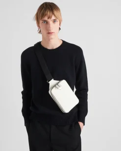 Hombre Prada MOCHILAS Y RIÑONERAS^Bolso Brique De Piel Saffiano