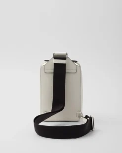 Hombre Prada MOCHILAS Y RIÑONERAS^Bolso Brique De Piel Saffiano