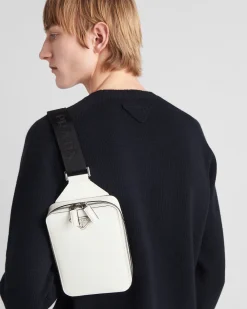 Hombre Prada MOCHILAS Y RIÑONERAS^Bolso Brique De Piel Saffiano