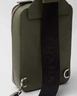Hombre Prada MOCHILAS Y RIÑONERAS^Bolso Brique De Piel Saffiano