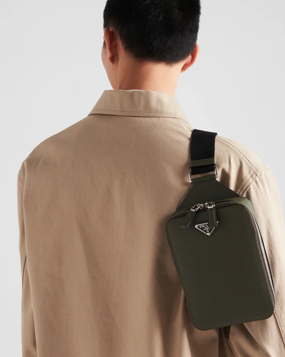 Hombre Prada MOCHILAS Y RIÑONERAS^Bolso Brique De Piel Saffiano