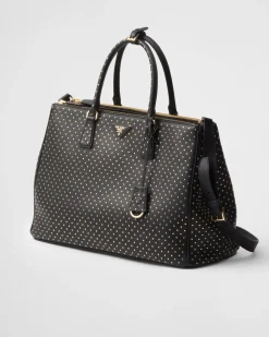 Mujer Prada PRADA GALLERIA|BOLSOS CON ASA SUPERIOR^Bolso Galleria Extragrande De Piel Con Tachuelas