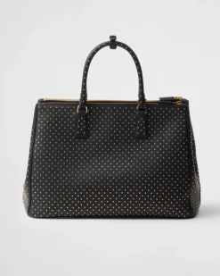 Mujer Prada PRADA GALLERIA|BOLSOS CON ASA SUPERIOR^Bolso Galleria Extragrande De Piel Con Tachuelas