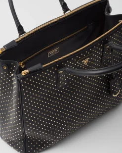 Mujer Prada PRADA GALLERIA|BOLSOS CON ASA SUPERIOR^Bolso Galleria Extragrande De Piel Con Tachuelas