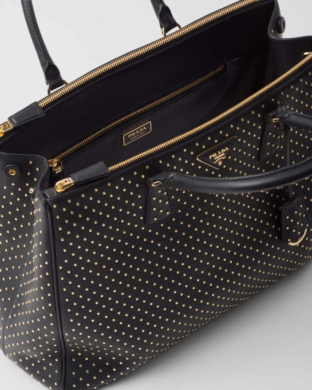 Mujer Prada PRADA GALLERIA|BOLSOS CON ASA SUPERIOR^Bolso Galleria Extragrande De Piel Con Tachuelas