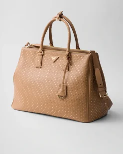 Mujer Prada PRADA GALLERIA|BOLSOS CON ASA SUPERIOR^Bolso Galleria Extragrande De Piel Con Tachuelas