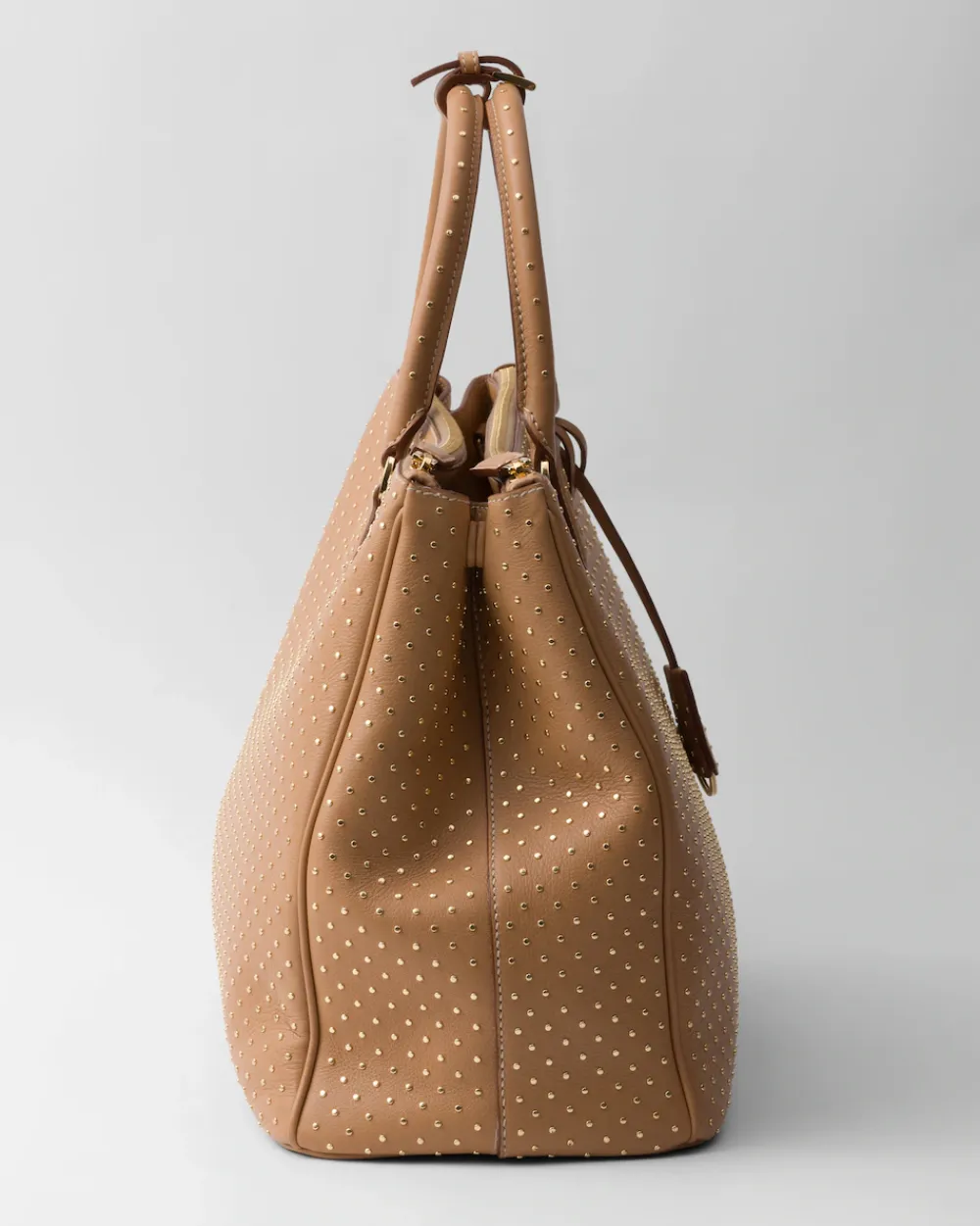 Mujer Prada PRADA GALLERIA|BOLSOS CON ASA SUPERIOR^Bolso Galleria Extragrande De Piel Con Tachuelas