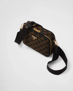 Hombre Prada BOLSOS MENSAJEROS^Bolso Symbole De Tela Bordada