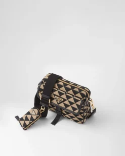 Hombre Prada BOLSOS MENSAJEROS^Bolso Symbole De Tela Bordada
