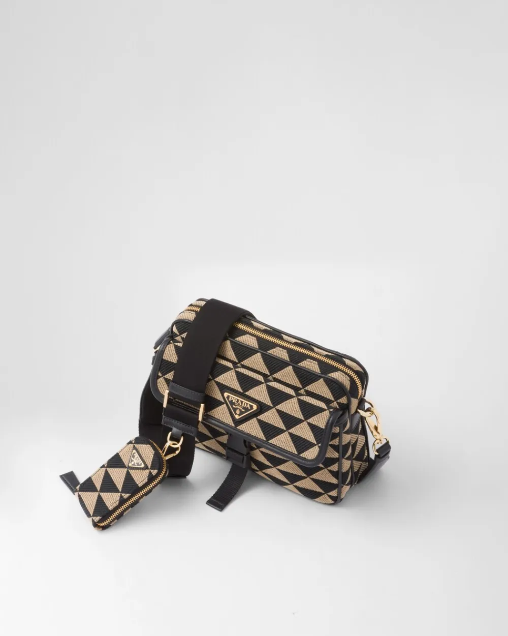 Hombre Prada BOLSOS MENSAJEROS^Bolso Symbole De Tela Bordada