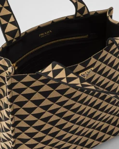Hombre Prada BOLSOS GRANDES^Bolso Symbole De Tela Bordada